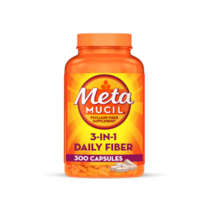 Metamucil 3-in-1 Fiber Capsules, Daily Psyllium Husk Fiber Supplement